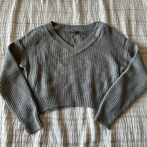 Wild Fable Charcoal V-Neck Sweater